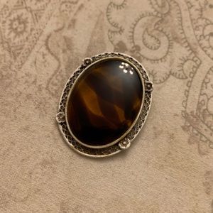 Vintage Faux Tortoise Brooch